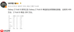 三星Z Fold8系列全球预售量或达490万台 标准版占59%