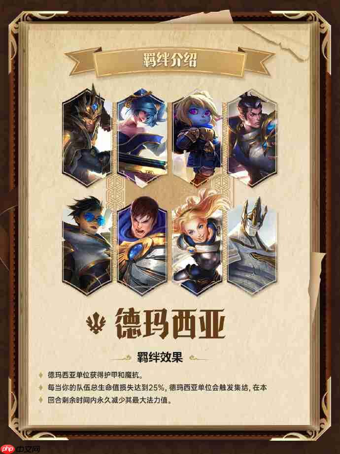 金铲铲之战德玛西亚怎么样-金铲铲之战德玛西亚羁绊一览