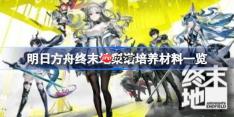 明日方舟终末地梨诺养成需要什么材料-明日方舟终末地梨诺培养材料一览