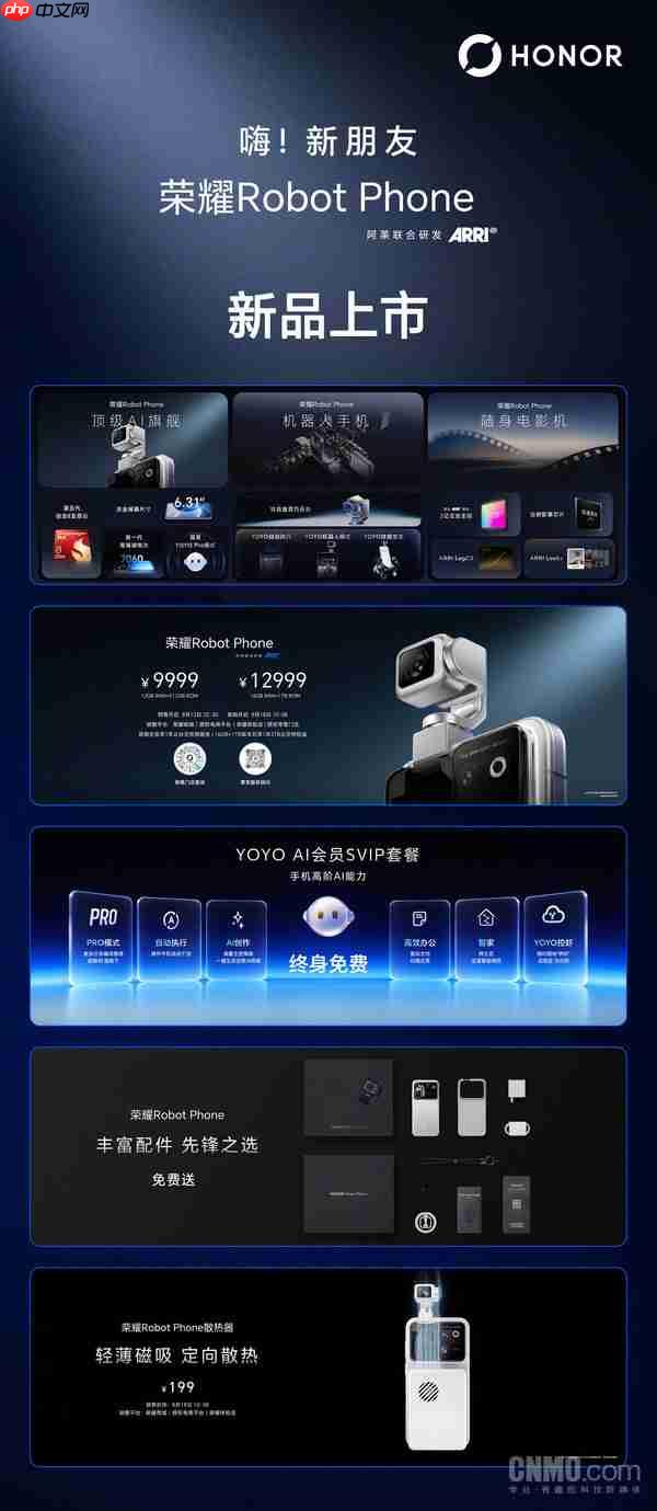 全球首款机器人手机发布!荣耀Robot Phone起售价9999元