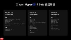 小米澎湃OS4 Beta推送机型公布：覆盖小米17全系与K90