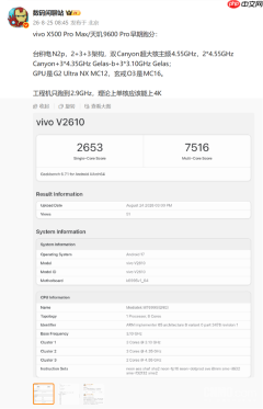 联发科天玑9600 Pro首批跑分曝光 规格直面小米玄戒O3