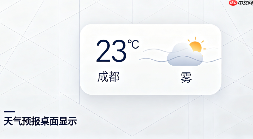 火鸟桌面天气实时显示全国2538城市预报安装方法