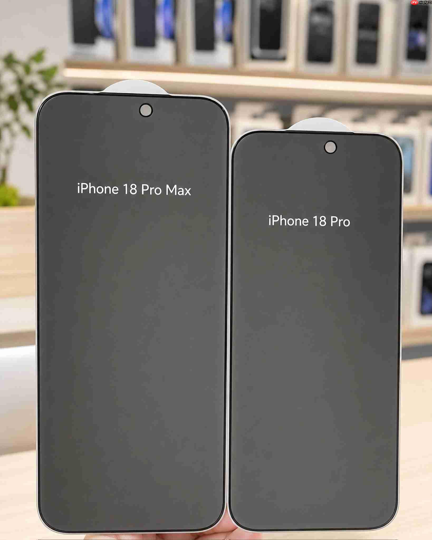 iPhone 18 Pro/Pro Max 贴膜曝光:边框更窄,屏占比再创新高