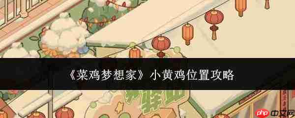 新手梦想家小黄鸡位置全攻略:它究竟在哪?