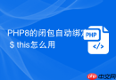 php8的闭包自动绑定 $ this怎么用