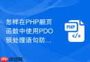 怎样在php翻页函数中使用pdo预处理语句防注入