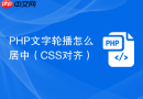 php文字轮播怎么居中(css对齐)