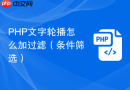 php文字轮播怎么加过滤(条件筛选)