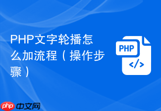 php文字轮播怎么加流程（操作步骤）