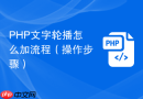 php文字轮播怎么加流程(操作步骤)