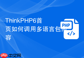 thinkphp6首页如何调用多语言包内容
