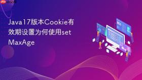 java17版本cookie有效期设置为何使用setmaxage