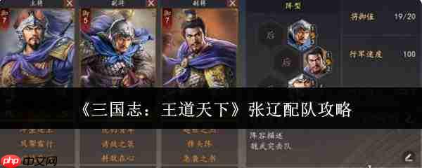 三国志王道天下张辽配队方法及攻略