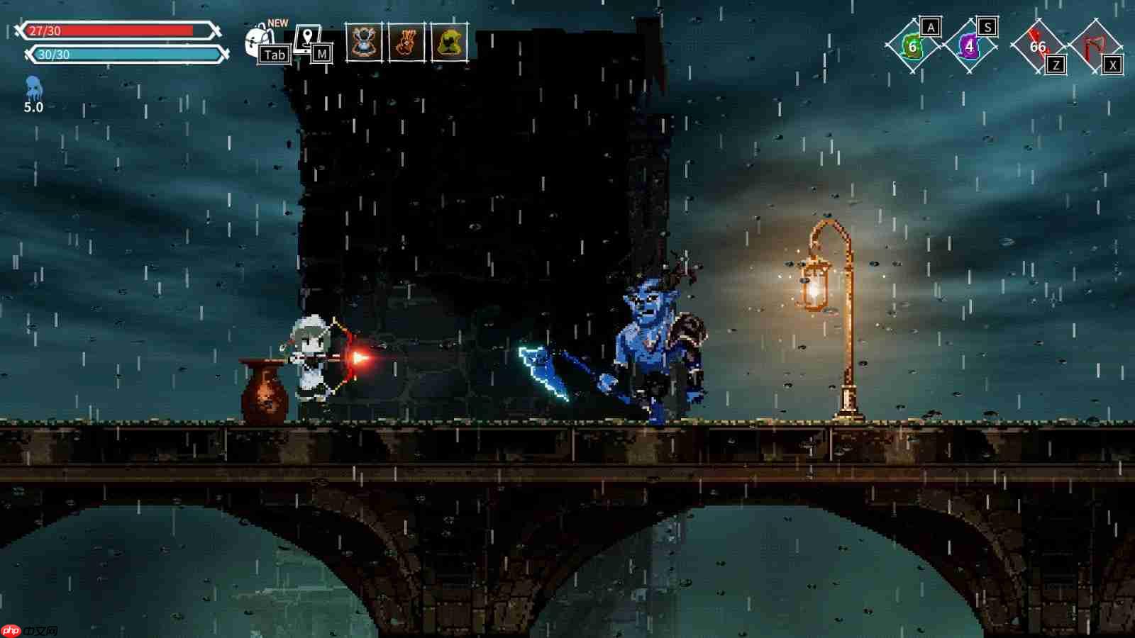 恶魔城像素动作《失落的遗迹》6月6日登陆PS4/XB1/NS