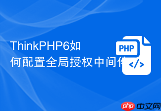 thinkphp6如何配置全局授权中间件
