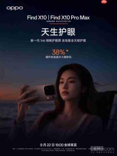 OPPO Find X10护眼屏指标公布 有害蓝光降至行业最低