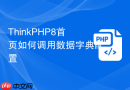 ThinkPHP8首页如何调用数据字典配置