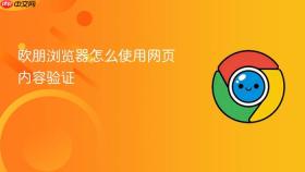 欧朋浏览器怎么使用网页内容验证