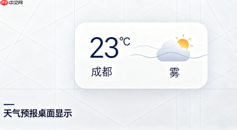 rainmeter透明悬浮天气皮肤设计与半透明玻璃效果配置