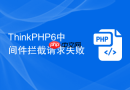thinkphp6中间件拦截请求失败