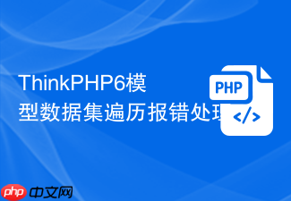 thinkphp6模型数据集遍历报错处理