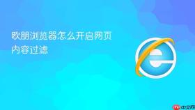 欧朋浏览器怎么开启网页内容过滤