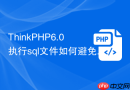 ThinkPHP6.0执行sql文件如何避免超时