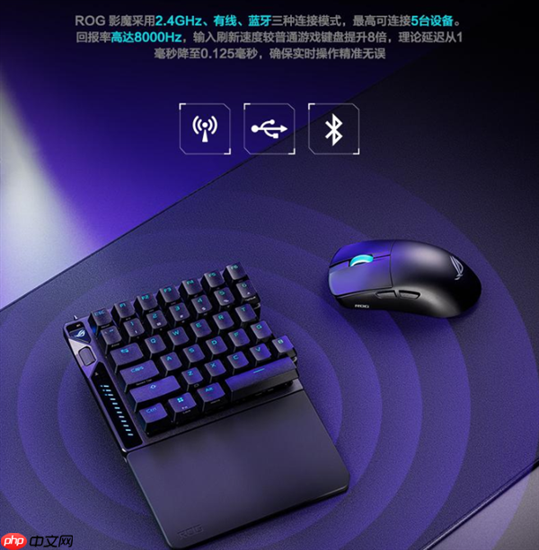 分体设计再进化!游戏办公一键切换ROG影魔新键盘发布