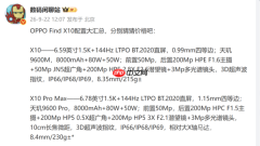 OPPO Find X10网传配置汇总:内置8000mAh电池