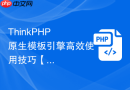 thinkphp 原生模板引擎高效使用技巧【视图】