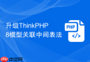 升级thinkphp8模型关联中间表法