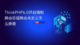thinkphp6.0开启强制路由后报路由未定义怎么排查