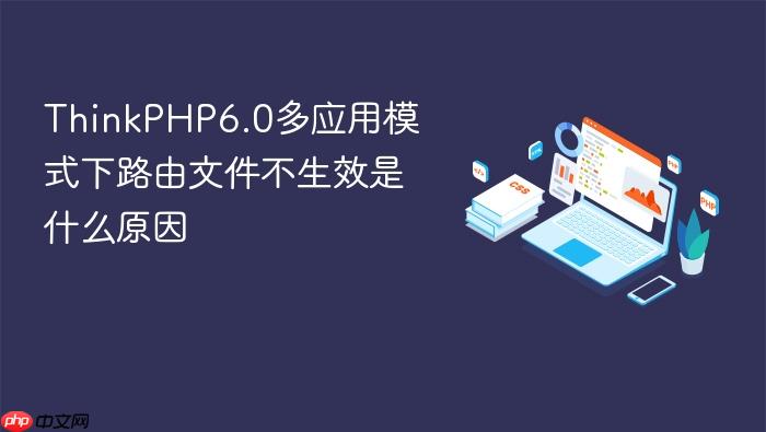 thinkphp6.0多应用模式下路由文件不生效是什么原因