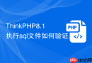 ThinkPHP8.1执行sql文件如何验证权限