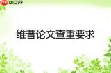 维普论文检测系统查重格式检测在哪