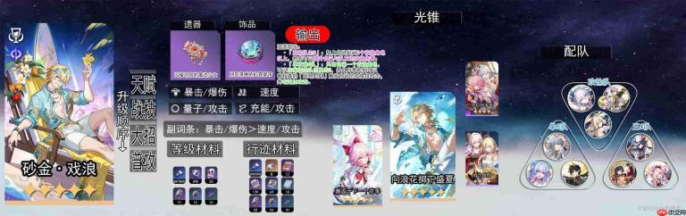 崩坏星穹铁道v4.5砂金戏浪配装指南及完整方案