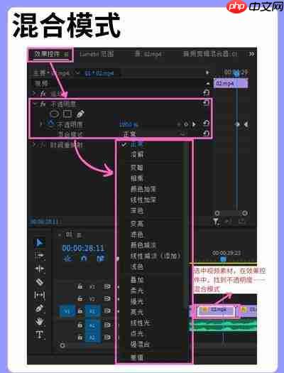 pr如何使用混合模式