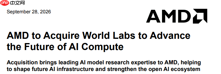 AMD史上第二大收购：82亿美元拿下李飞飞AI实验室World Labs