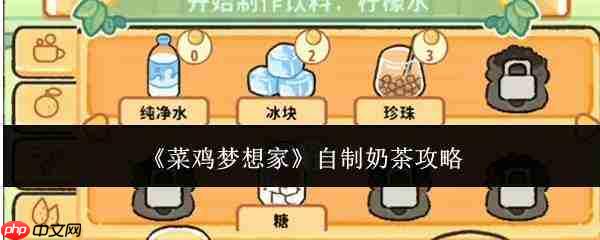 新手梦想者如何自制奶茶的攻略