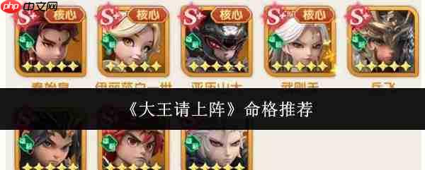 大王请上阵:哪个命格更优?命格推荐指南