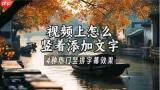 爱剪辑怎么给视频制作竖排文字
