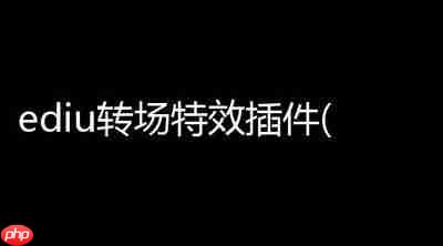 edius素材如何添加小波浪转场效果