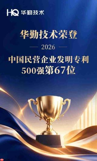 创新驱动，知产护航！华勤技术荣登2026民营企业发明专利500强第67位