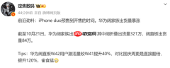 华为“阔家族”出货量达405万台 阔直板单周激活量增四成