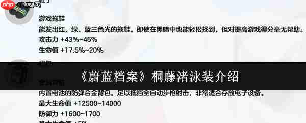 蔚蓝档案中桐藤渚的泳装如何?桐藤渚泳装详解