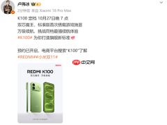 卢伟冰官宣REDMI K100定档10月27日 首搭游戏独显