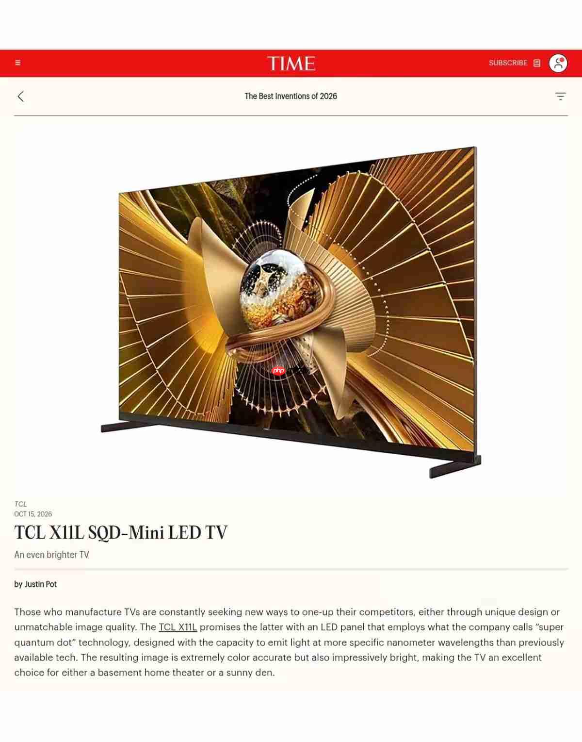TCLX11L入选《时代》2026年度最佳发明,SQD-MiniLED再获国际认可