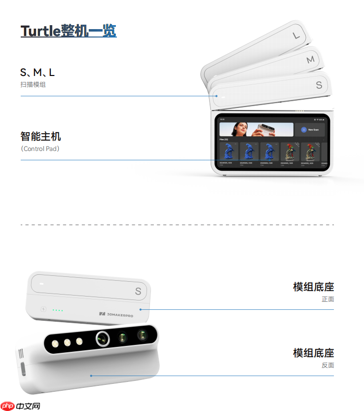 “一台顶三台”!积木易搭磁吸模块化3D扫描仪Turtle正式发布