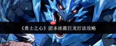 勇士之心团本中冰霜巨龙打法全攻略